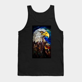 Stained Glass Style Bald Eagle Tank Top